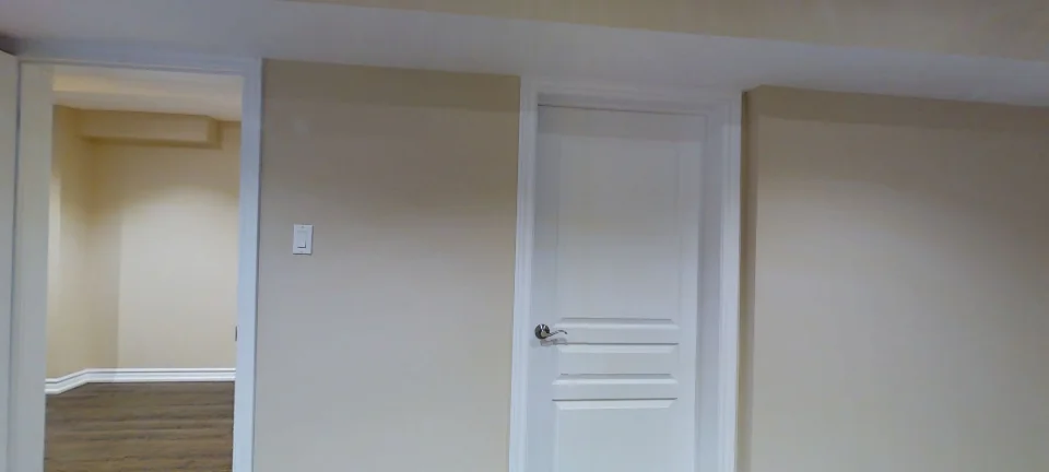 The multipurpose room, in a finished basement by Harmony Basements, captured in 360 degrees