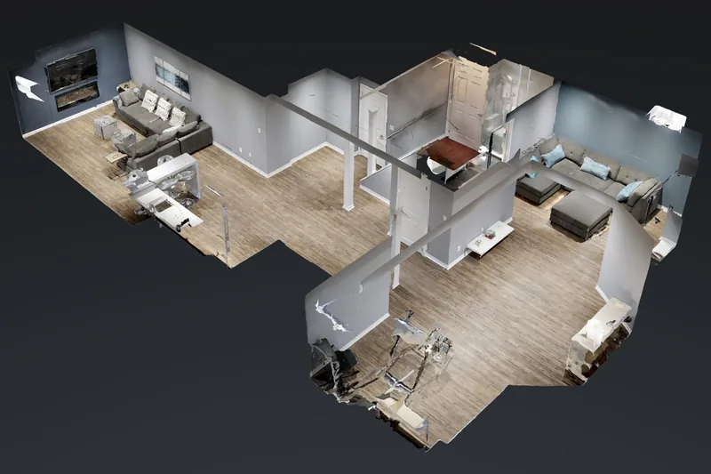 Maple: a finished Harmony basement, in the 3D tour