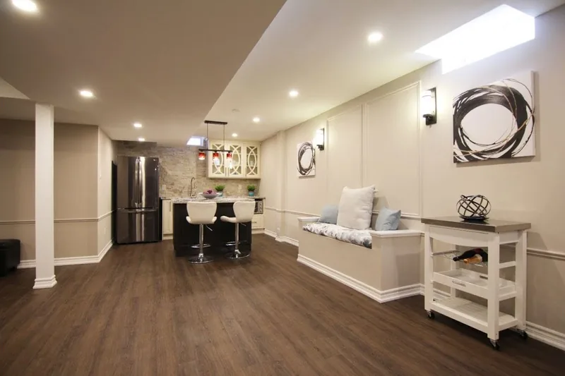 King City: a finished Harmony basement, from the walkthrough film