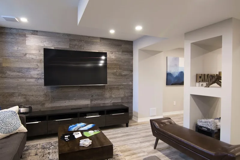 Mississauga: a finished Harmony basement, from the walkthrough film