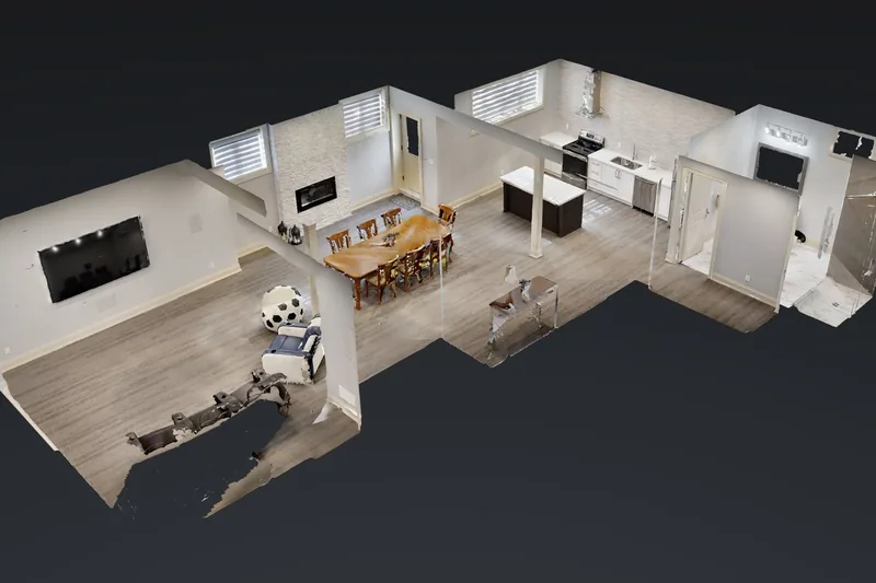 A finished Harmony basement in Woodbridge, in the 3D tour