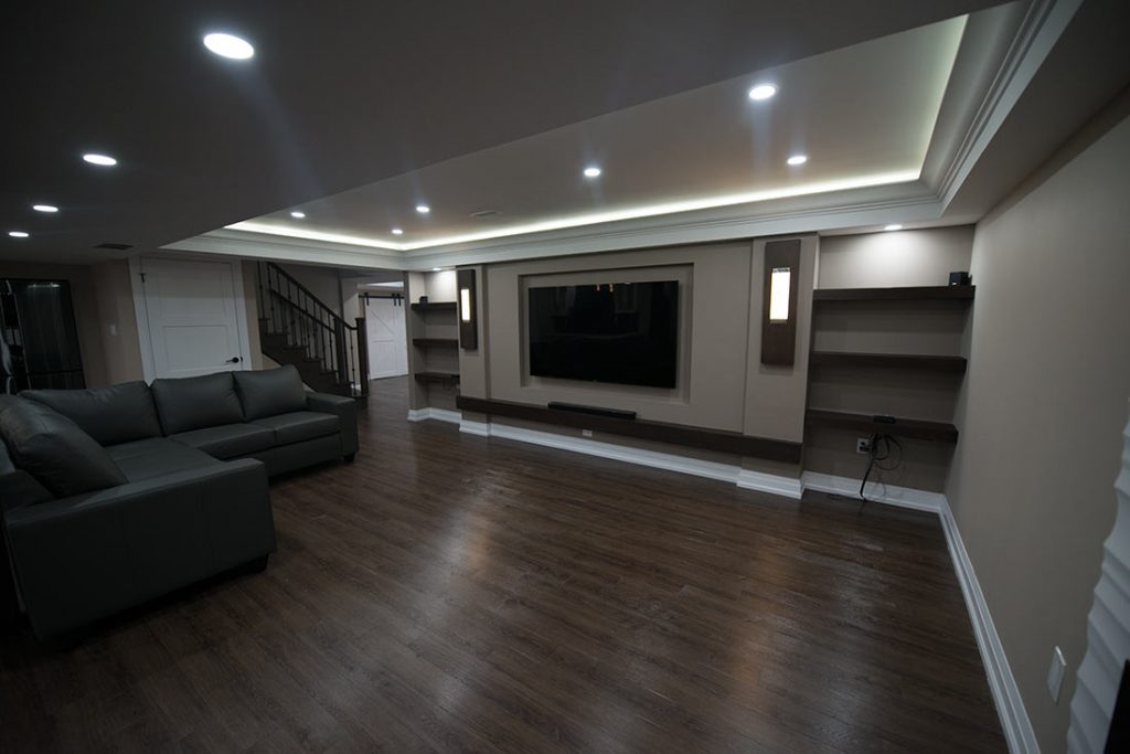 custom basement lighting ideas