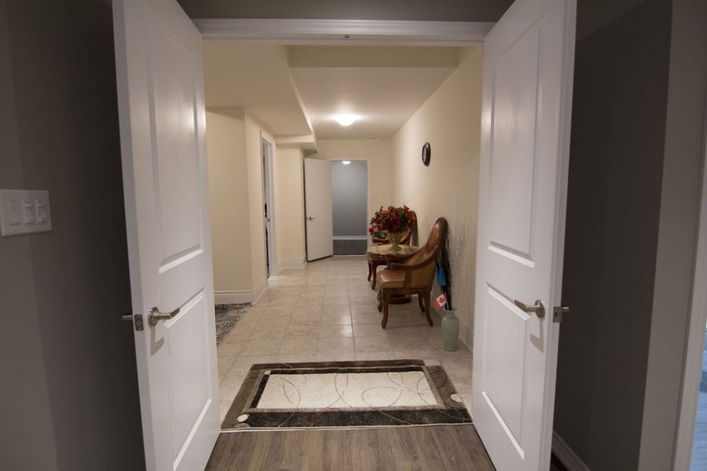 Second suite basement hallway