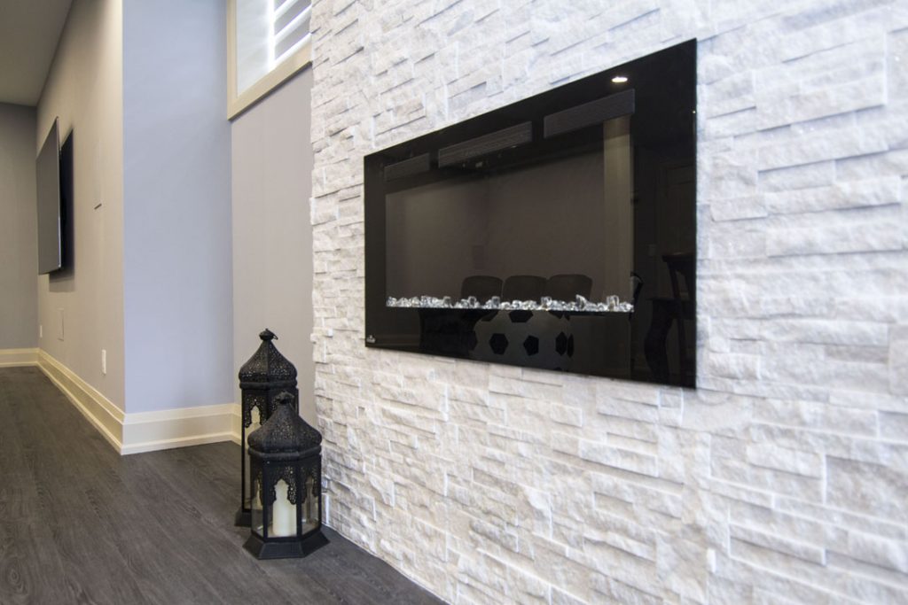 Electric-Fireplace-Finished-Basement-Woodbridge-On