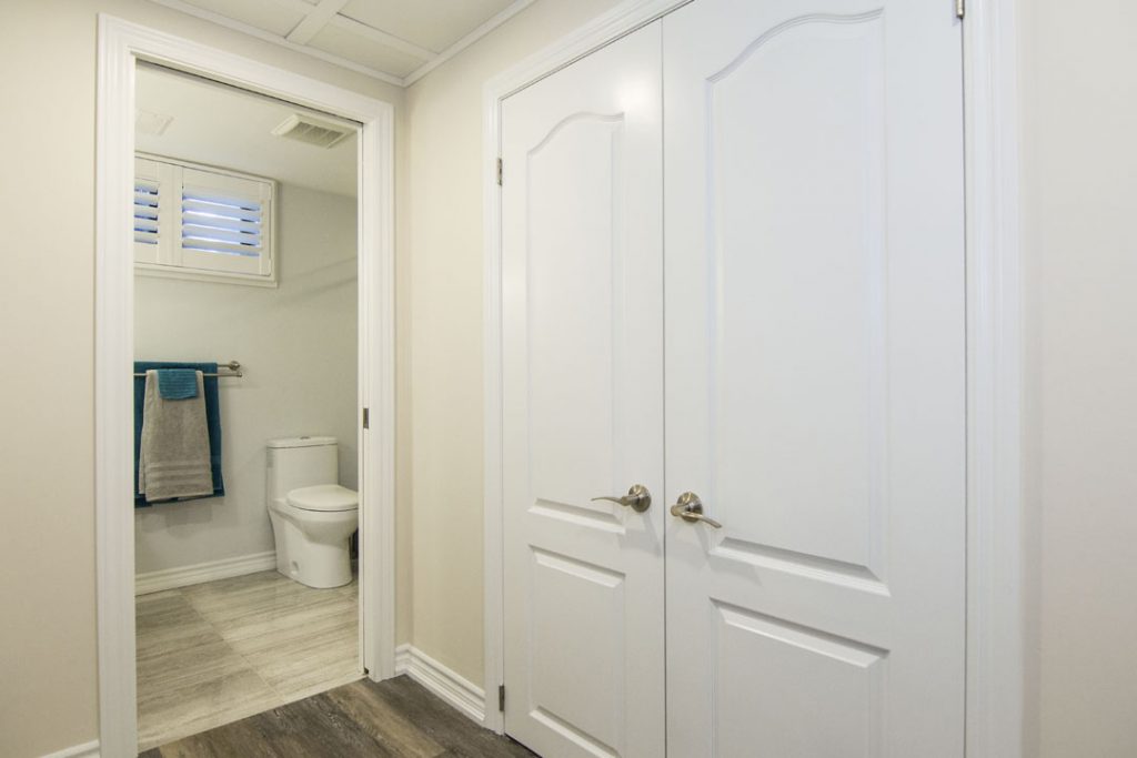 Finished basement doors