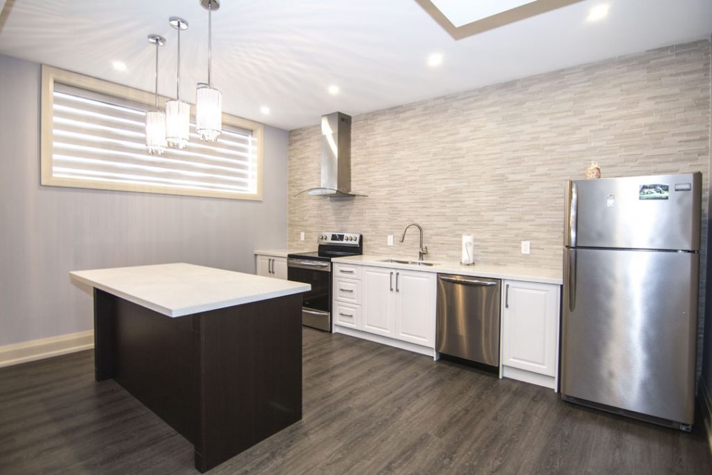 Basement idea, the kitchen: a finished basement in Woodbridge by Harmony Basements