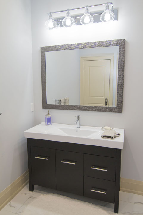 Modern Vanity Finished Basement Woodbridge ON