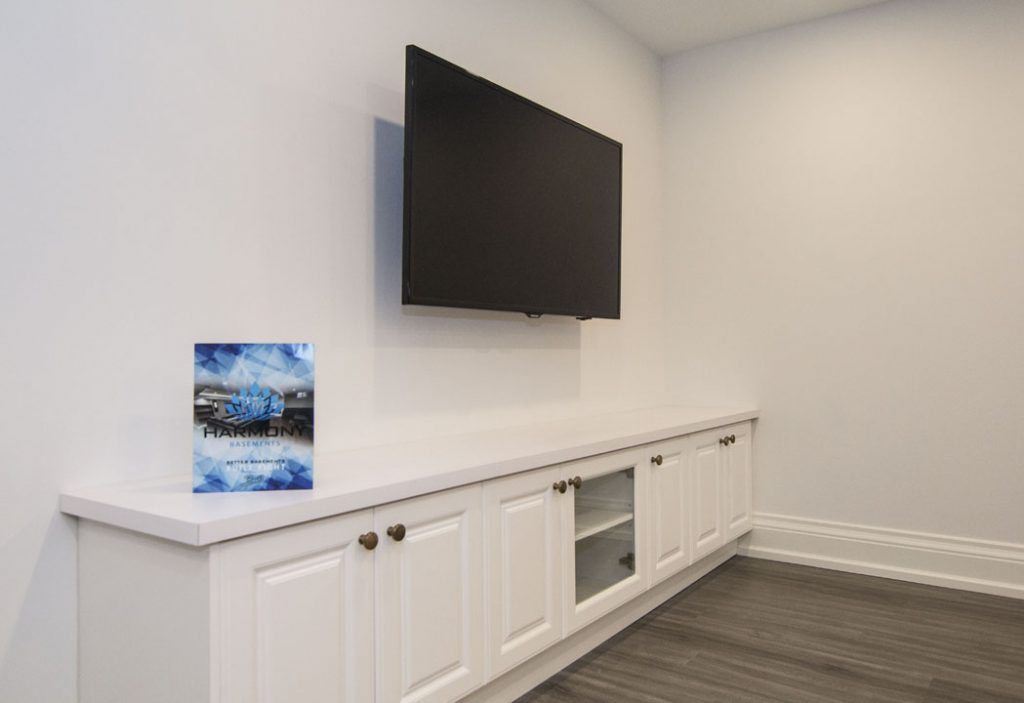 Tv-and-cabinets in Newmarket Basement