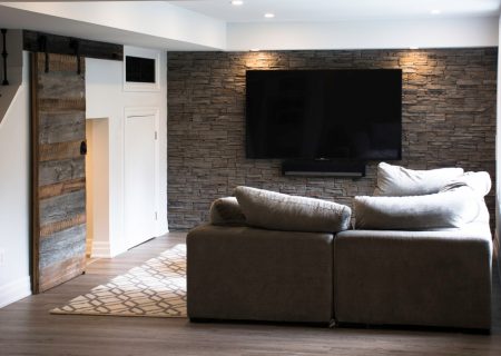 Finished Basement & Living Room