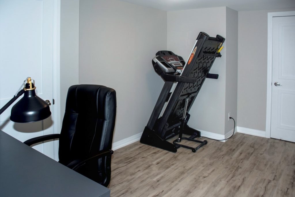 Basement idea, the office: a finished basement in Thornhill by Harmony Basements
