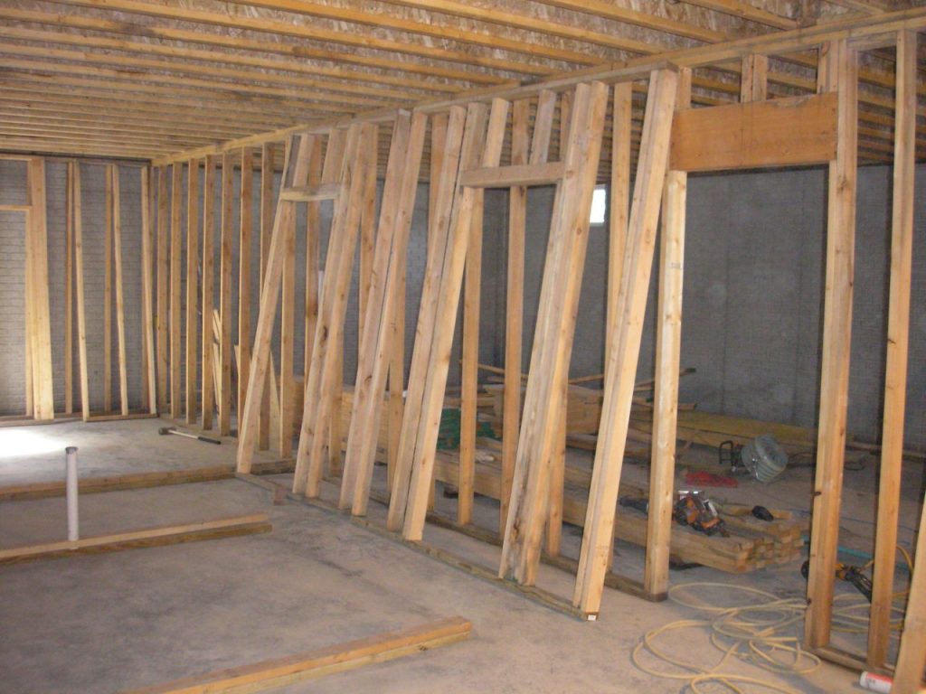 Unfinished basement Framing by harmony basements basement finishing vaughan