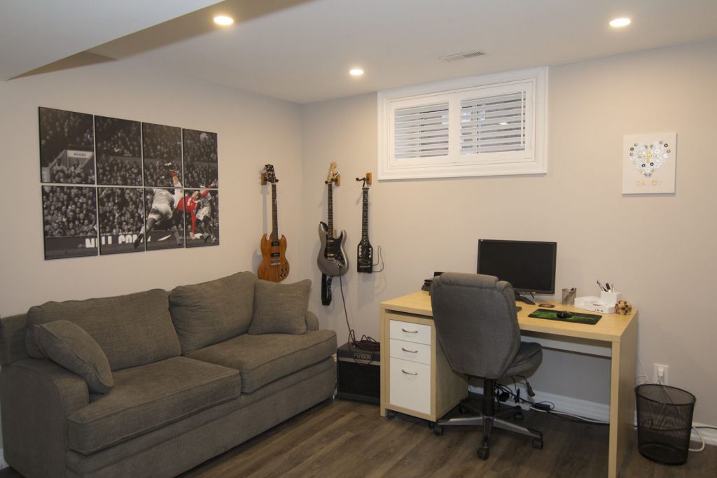 Small Basement Music Room Design - Basement Renovation Oakville