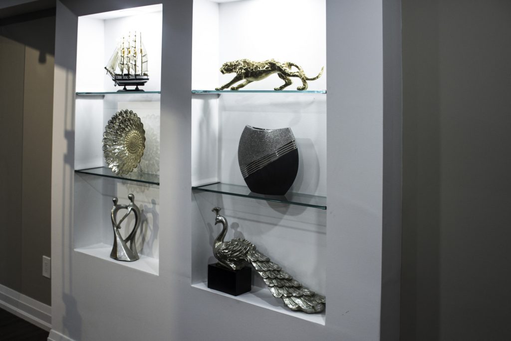 Luxury Wall Unit in Basement Renovation Project Milton