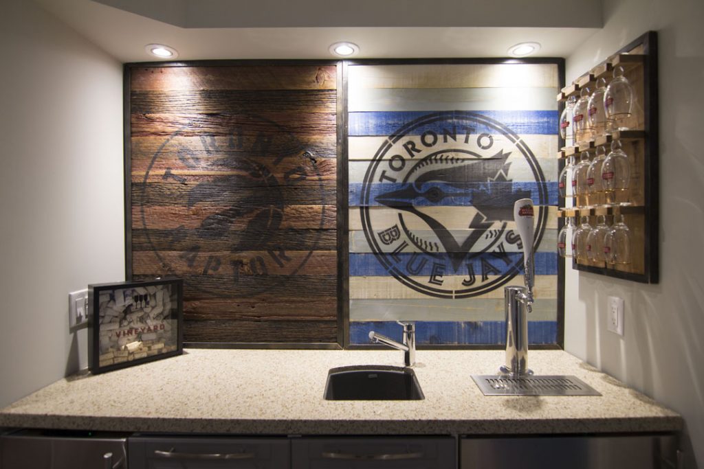 Amazing Custom Bar in The Basement Design by Harmony Basements Stouffville