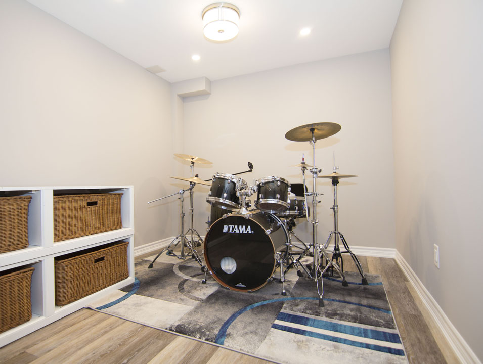 Small Basement Music Room Design - Harmony Basements Pickering