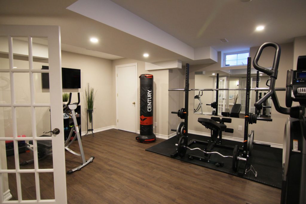 Privet GYM in Custom Basement Renovation Hamilton