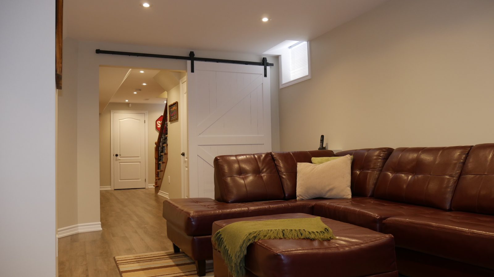 Amazing Living Room in Custom Basement - Basement Remodeling Aurora