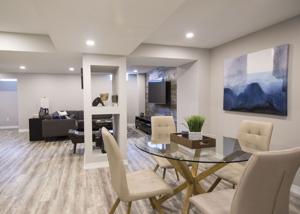 Custom Dining Room in Amazing Basement - Basement Renovation Milton