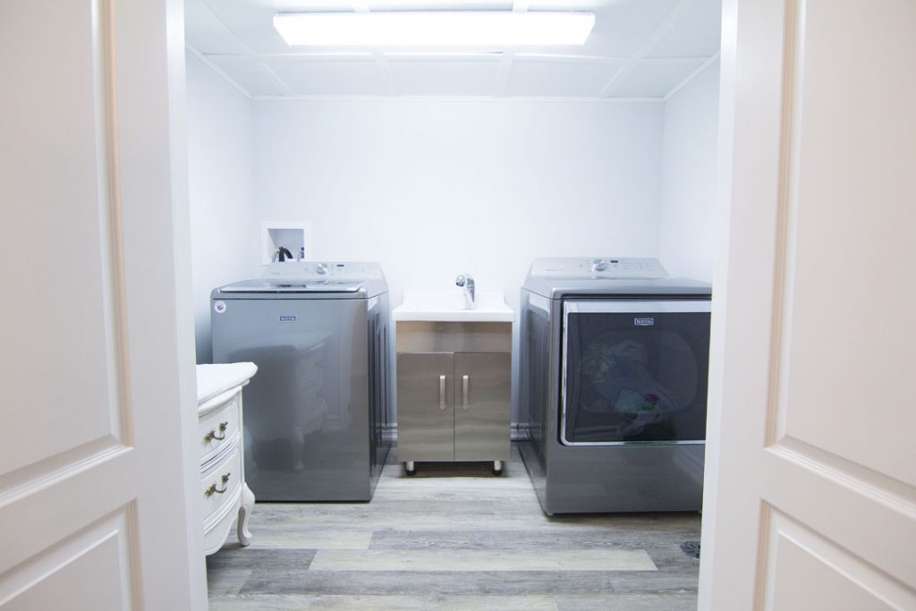 Amazing Laundry Room in Custom Basement - Basement Renovation Etobicoke
